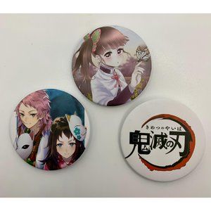 Demon‎ Slayer Anime Pin Button can badge set